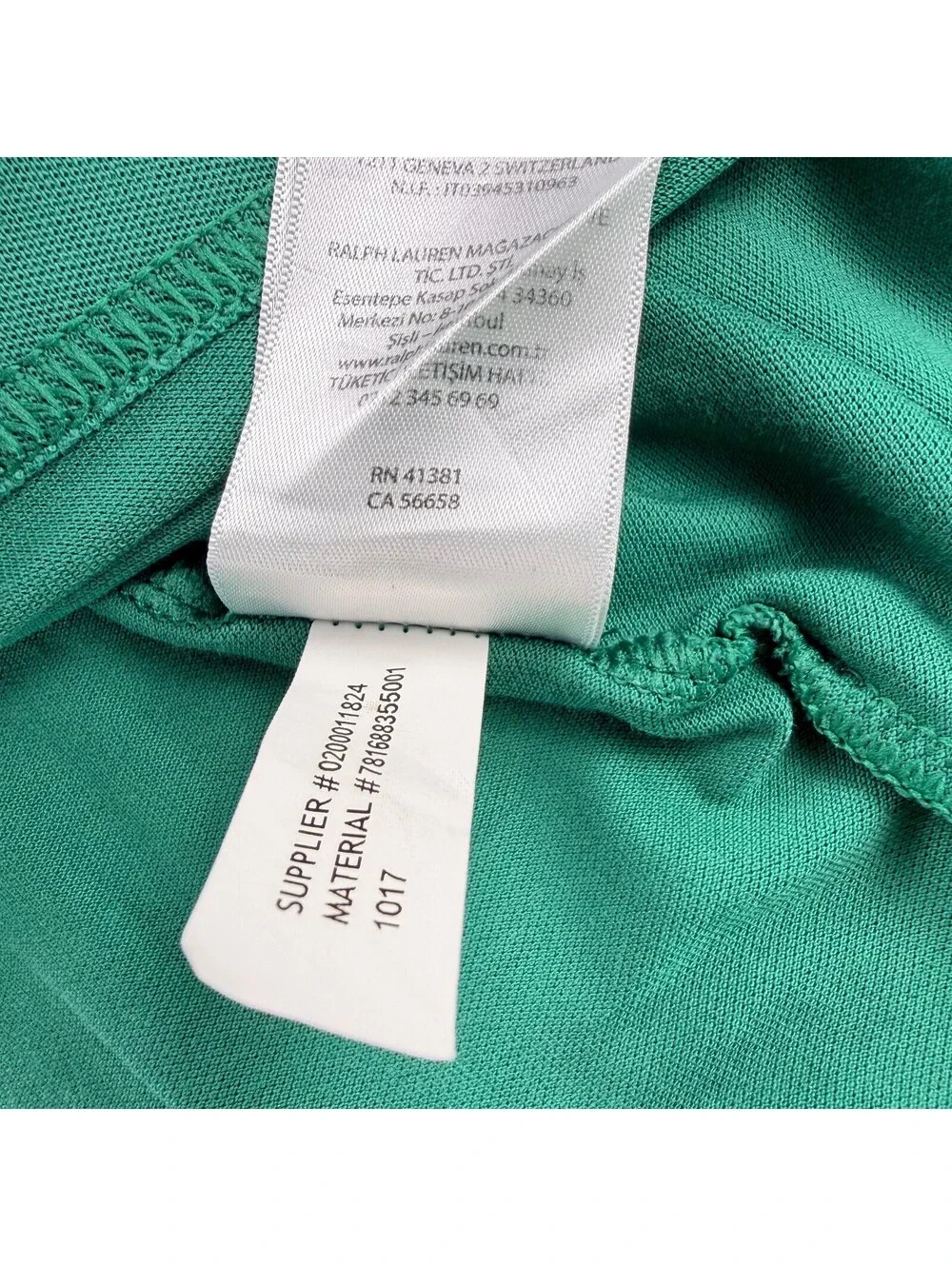 Polo Golf Ralph Lauren Men's XL Green Stretch Polo Shirt Plaid Trim Pony